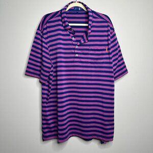 Stitch Golf Polo Purple/Blue Striped Polo Men's XL